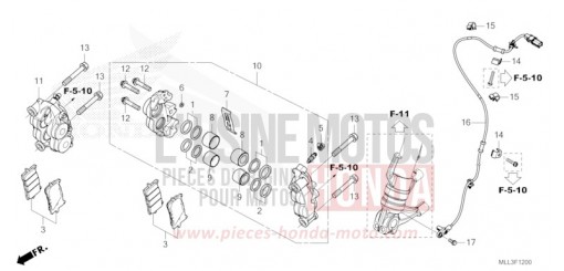 VORDERRAD-BREMSSATTEL (CB1000) CB1000S de 2025